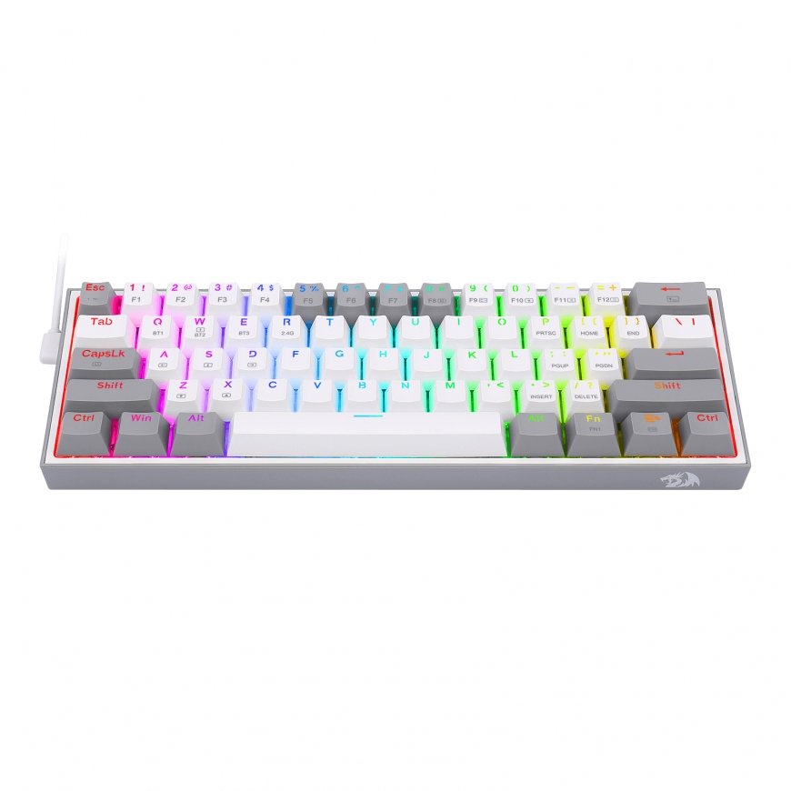 REDRAGON FIZZ PRO K616 tastatūra Speļu USB + RF Wireless + Bluetooth QWERTY Angļu Pelēks, Balts – 4