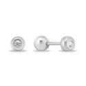 Brilio Silver Minimalist silver earrings with clear zircons EA926/7/8W Brilio Silver Minimalist silver earrings with clear zircons EA926/7/8W