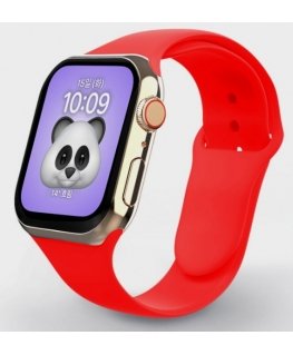Swissten Silicone Band for Apple Watch 42-44mm Red - 8595217477148 Watch screen protector