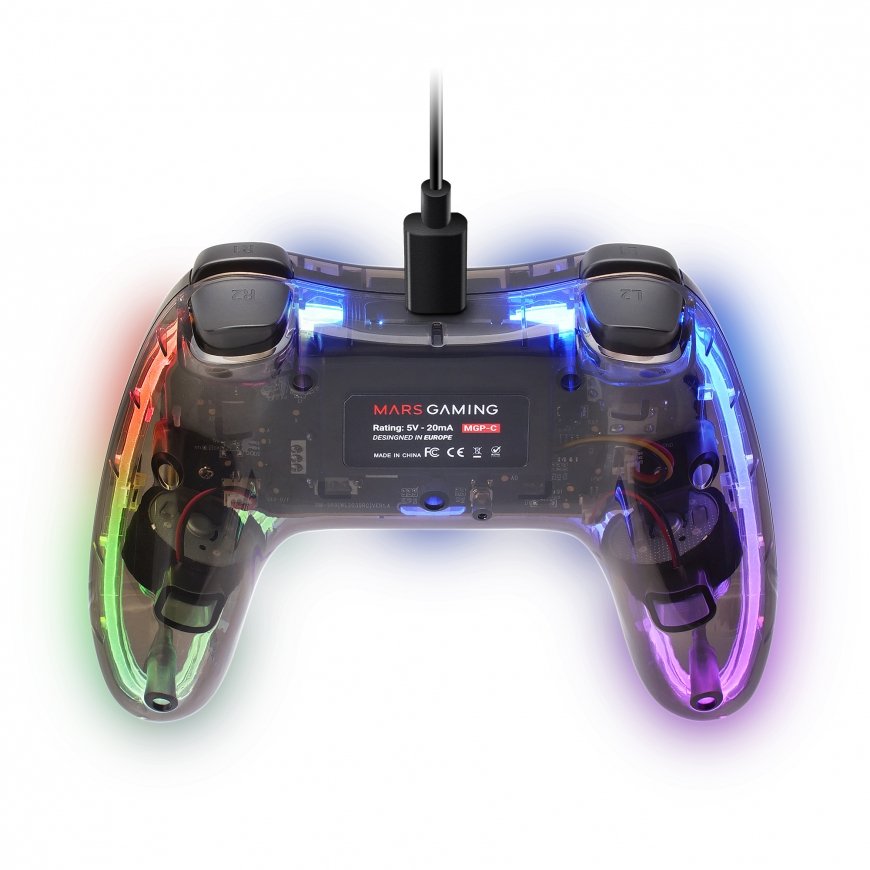 Mars Gaming MGPC žaidimų valdiklis Permatomas USB Žaidimų pultelis Android, MAC, Nintendo Switch, PC – 4