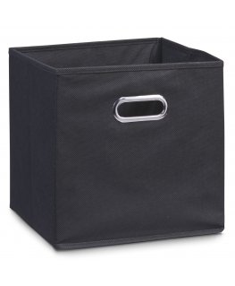 Zeller Present 14133 storage box Storage bag Square Fleece, Metal Black
