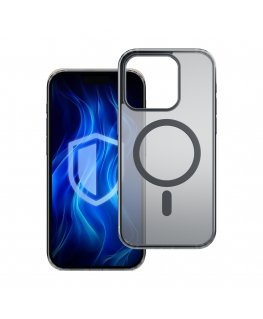 3MK Frosty MagCase mobiliojo telefono dėklas 16 cm (6.3") Juoda, Permatomas