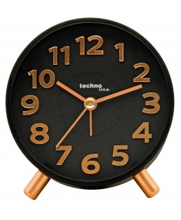 Technoline F Quartz alarm clock Black, Gold