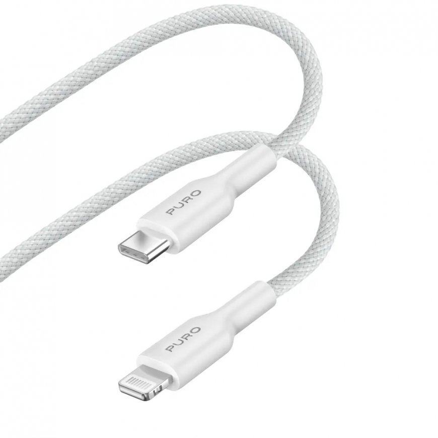 PURO PUCAPLTUSBCFABK4WHI lightning cable 1.2 m White