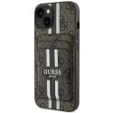 Guess 4G Stripes with Magsafe Apple iPhone 15 case brown Guess 4G Stripes with Magsafe Apple iPhone 15 case brown