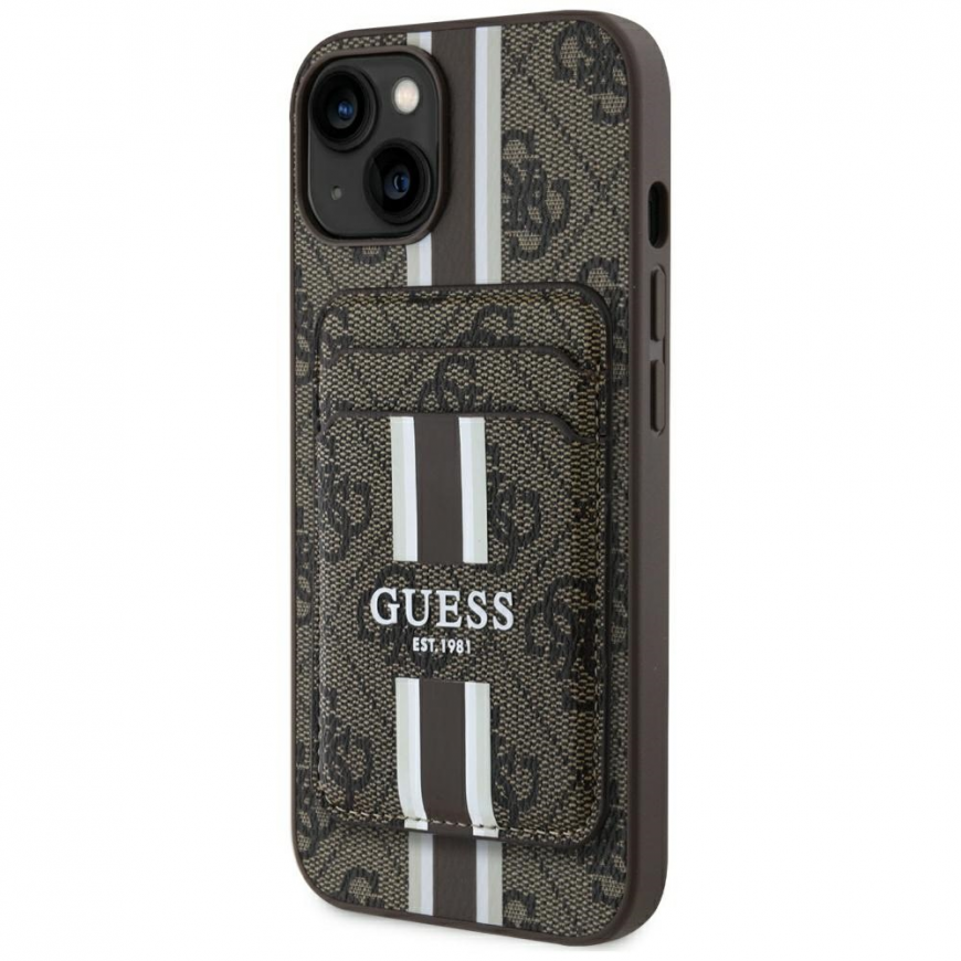 Guess 4G Stripes with Magsafe Apple iPhone 15 case brown – 2