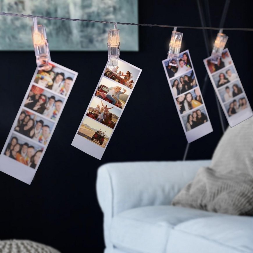 DecoKing seppele tapeilla valokuville Kirkas, 20 LED – 2