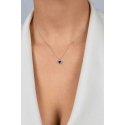 Brilio Silver Silver necklace Heart with blue zircon NCL158WB Brilio Silver Silver necklace Heart with blue zircon NCL158WB