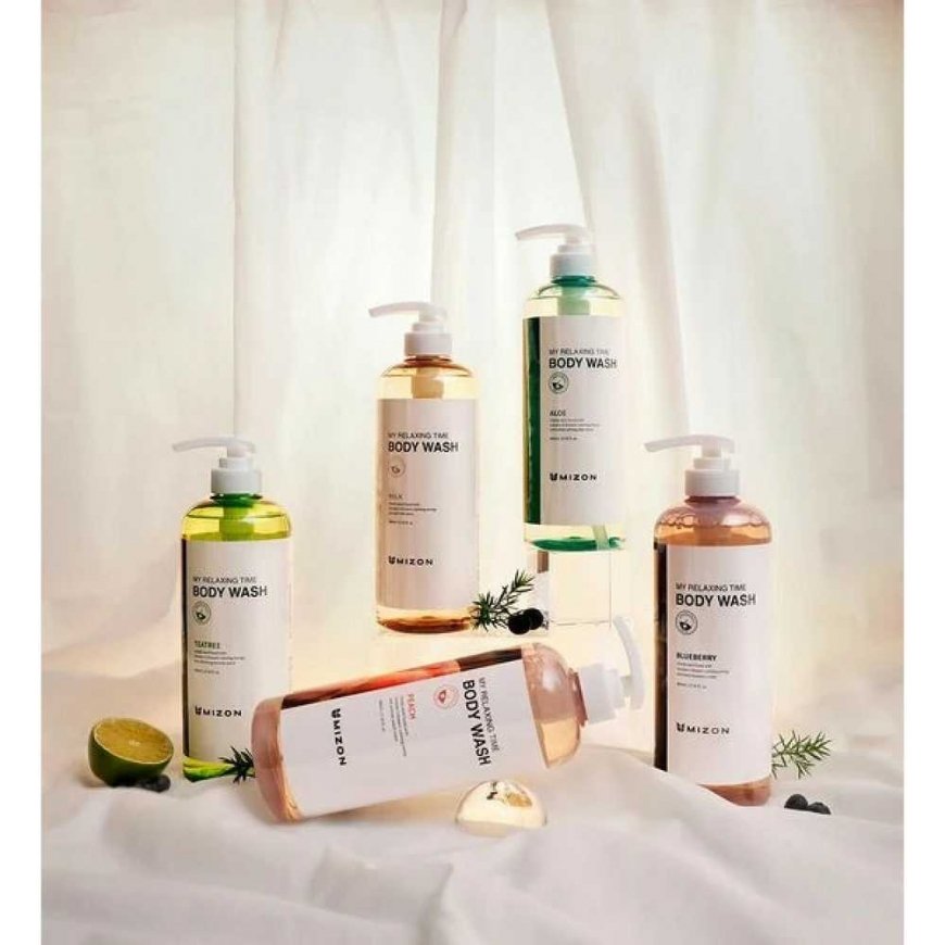 Mizon My Relaxing Time Kūno prausiklis Lovely Peach, 800 ml – 2