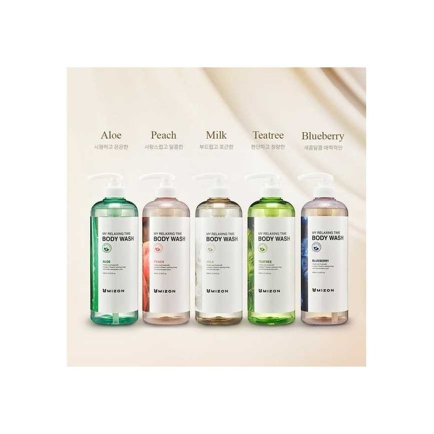 Mizon My Relaxing Time Kūno prausiklis Lovely Peach, 800 ml – 3