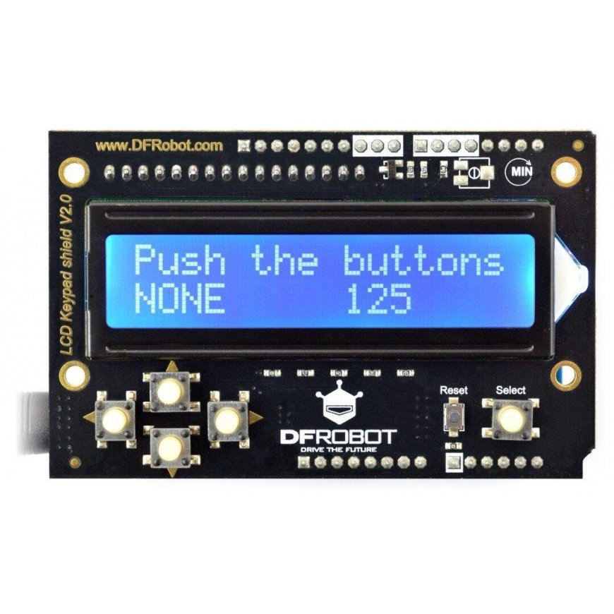 DFRobot Arduino add-on with keyboard and LCD screen v2.0 – 2
