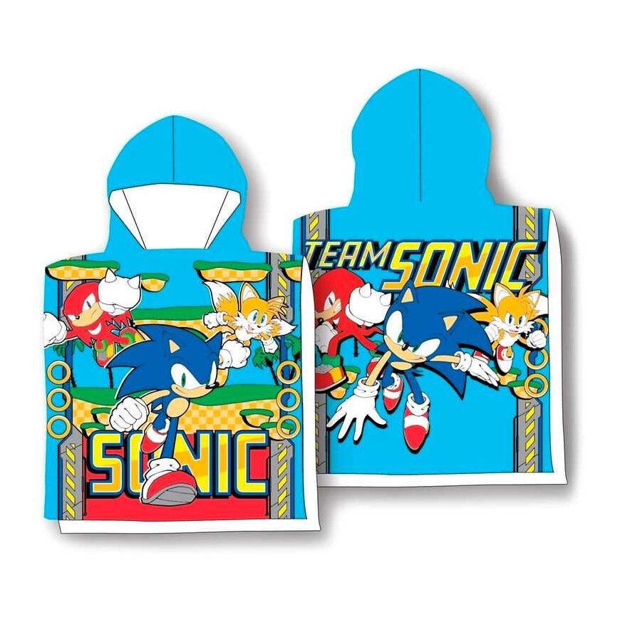 Sega Sonic The Hedgehog microfiber poncho