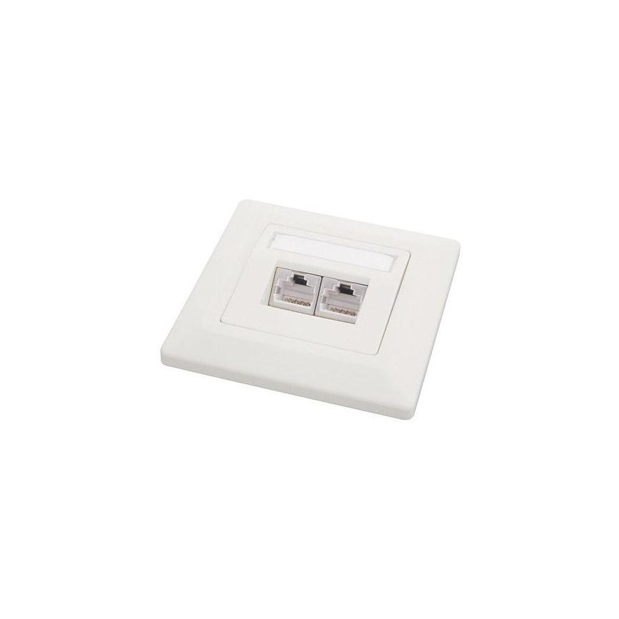 Solarix CAT6 UTP 2 x RJ45 surface white SX9-2-6-UTP- WH – 2