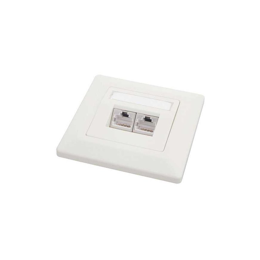 Solarix CAT6 UTP 2 x RJ45 pinta valkoinen SX9-2-6-UTP- WH – 3