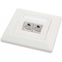 Solarix CAT6 UTP 2 x RJ45 paviršiaus baltumas SX9-2-6-UTP- WH Solarix CAT6 UTP 2 x RJ45 paviršiaus baltumas SX9-2-6-UTP- WH