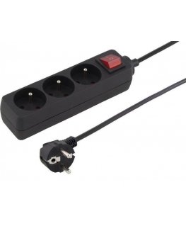 Galios juosta PremiumCord 3 lizdai 2 m juoda (ppa3k-02Bk)