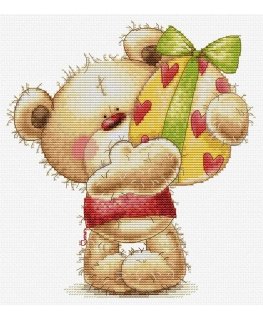 luca S Cross stitch kit Surprise egg 16x18cm SB1425