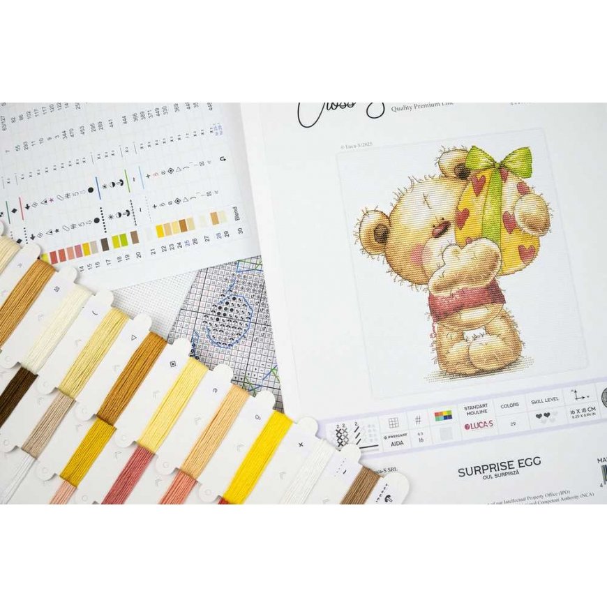 luca S Cross stitch kit Surprise egg 16x18cm SB1425 – 4