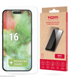 Toti TEMPERED glass 2D screen protector full cover for iPhone 16/15 Pro/15 Transparent