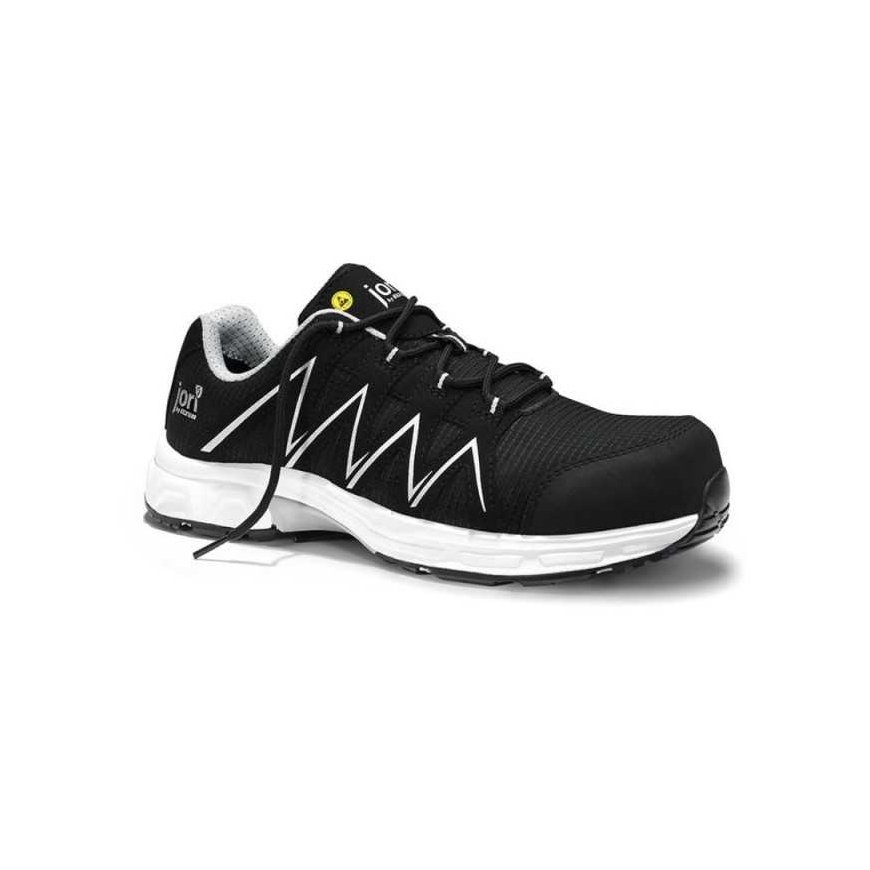 ELTEN Speedy musta-hopea Low ESD S3 -kengät, mustat 43