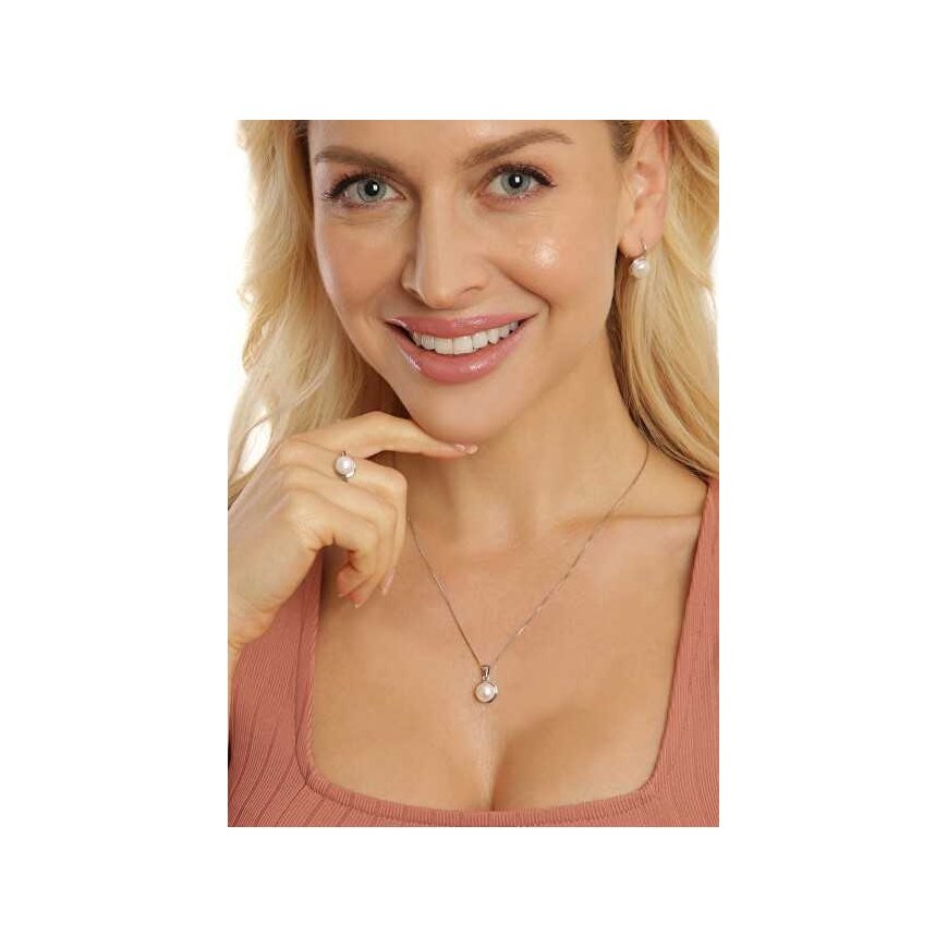 Jwl Luxury Pearls Delicate silver earrings with real white pearls JL0675 – 4