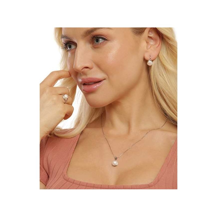 Jwl Luxury Pearls Delicate silver earrings with real white pearls JL0675 – 5