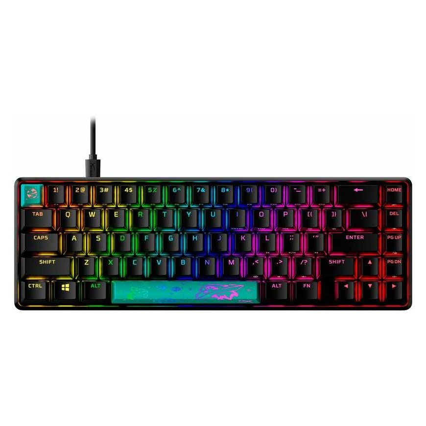 Hewlett Packard (HP) HyperX 65 Alloy Origins AQU žaidimų klaviatūra-US – Klávesnice