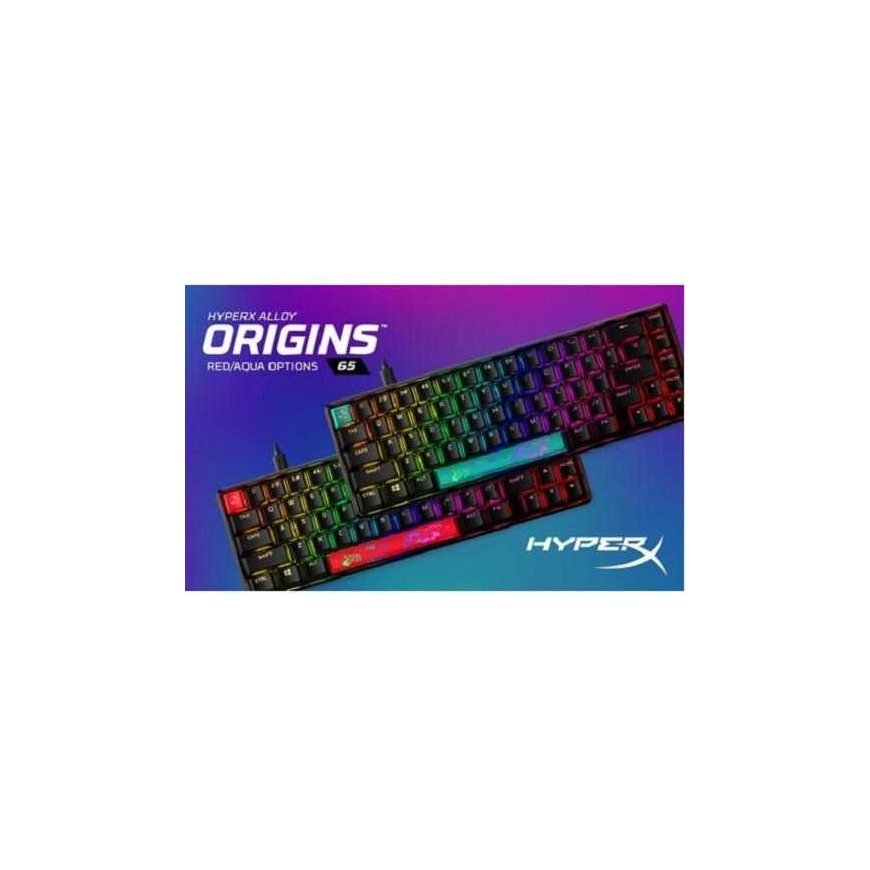 Hewlett Packard (HP) HyperX 65 Alloy Origins AQU Gaming Keyboard-US – Keyboard – 2