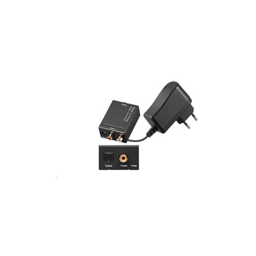 Premiumcord converter from SPDIF digital signal and Toslink optical signal to 2x CINCH