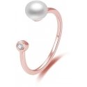 Beneto Open bronze ring with genuine freshwater pearl AGG467-RG Beneto Open bronze ring with genuine freshwater pearl AGG467-RG