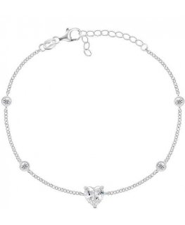 Brilio Silver Charming silver bracelet with zircons BRC93W