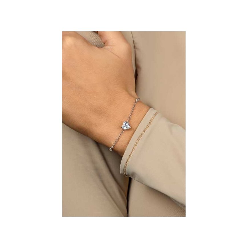 Brilio Silver Charming silver bracelet with zircons BRC93W – 2