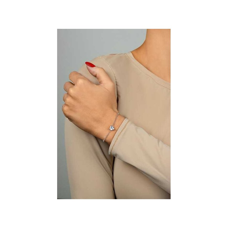 Brilio Silver Charming silver bracelet with zircons BRC93W – 3