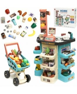 RoGer Set "Supermarket" with cash register, shopping cart and accessories