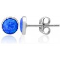 Beneto Silver earrings with synthetic opals AGUP2243 Beneto Silver earrings with synthetic opals AGUP2243