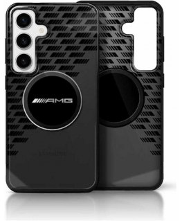 Mercedes AMG Transparent Rhombs MagSafe Samsung Galaxy S25 phone case black