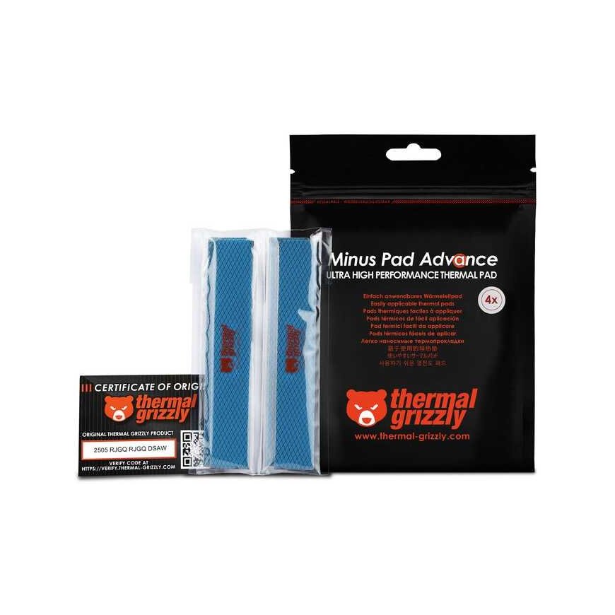Thermal Grizzly Minus Pad Advance - 120 x 20 x 2.0 mm, 4 Stück – 4