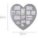 Frame Photo frame Wooden heart photo frame, multi-frame gray Frame Photo frame Wooden heart photo frame, multi-frame gray
