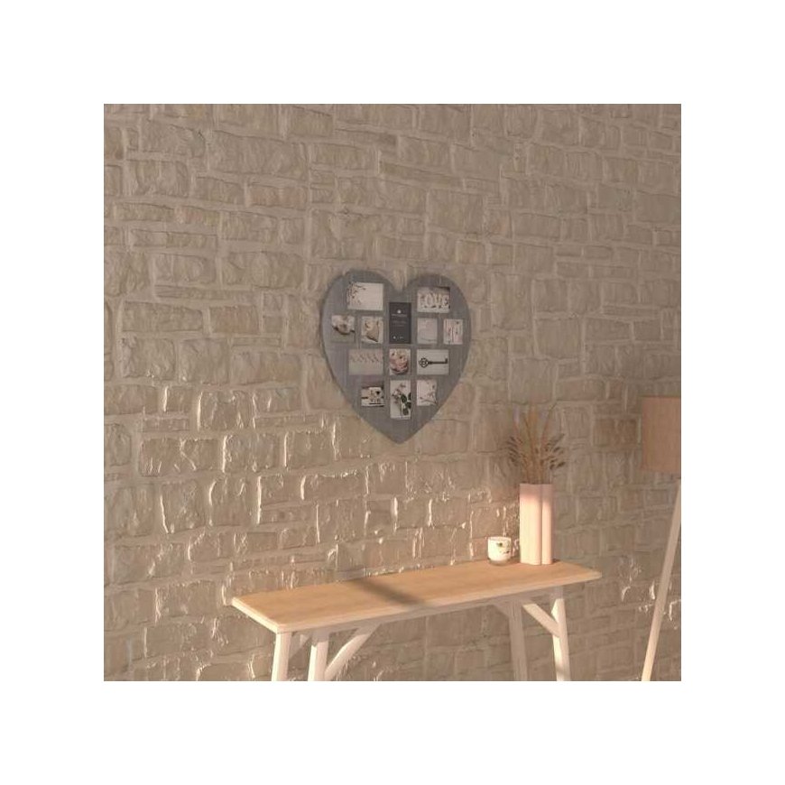 Frame Photo frame Wooden heart photo frame, multi-frame gray – 4