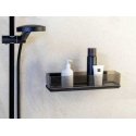 Wenko QUADRO transparent bathroom shelf, installation without drilling Wenko QUADRO transparent bathroom shelf, installation without drilling