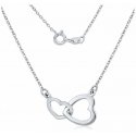 Silvego Silver necklace combined heart SMJN059FP7 Silvego Silver necklace combined heart SMJN059FP7