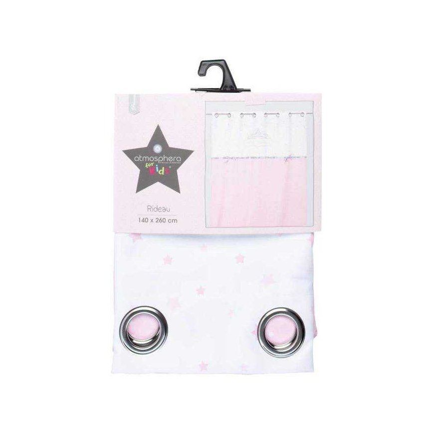 Atmosphera Pink Children's window curtain with bow, pink, Princess, 140 x 260 cm – 2