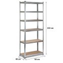 Metal storage shelf 222 x 90 x 40 cm Humberg HR-814