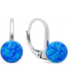 Brilio Silver Brilio Silver Charming silver earrings with synthetic opals EA681WB