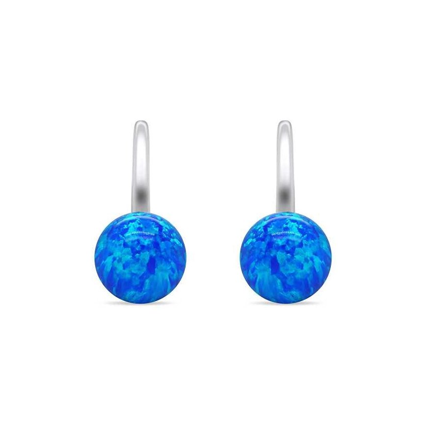 Brilio Silver Brilio Silver Charming silver earrings with synthetic opals EA681WB – 2