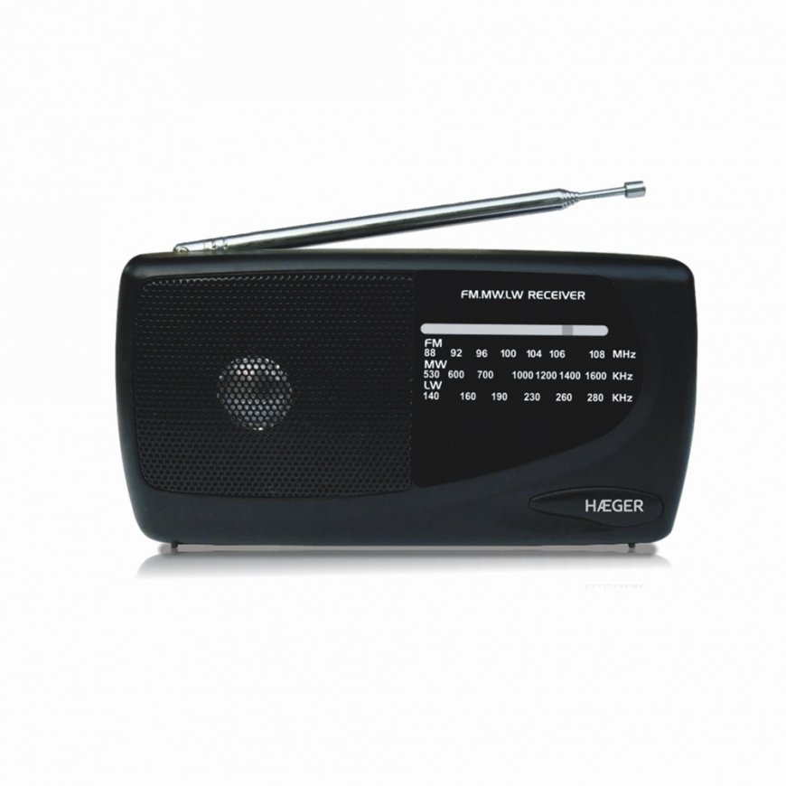 Haeger PR-TRI.002A radio Kannettava musta
