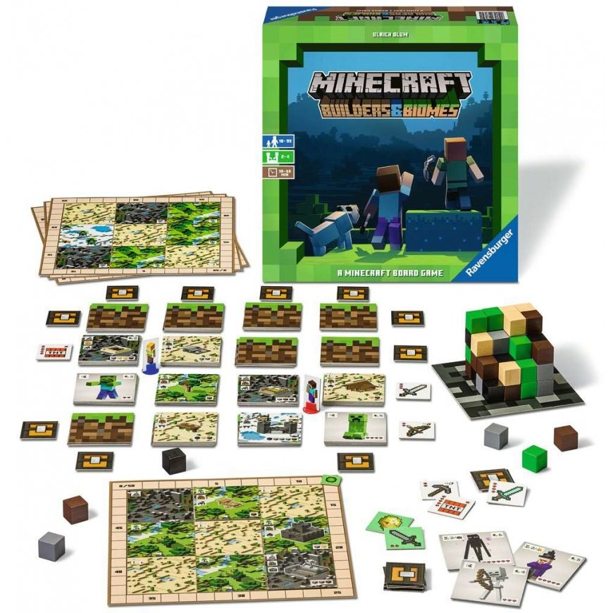 Ravensburger Minecraft Builders & Biomes Lautapeli Laattojenasettelupeli – 3