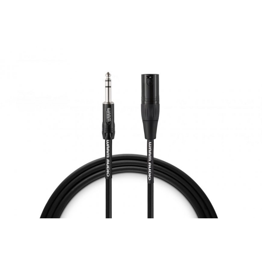 Warm Audio PRO-XLRM-TRSM-3 garso kabelis 0,9 m XLR 6.35mm TRS Juoda
