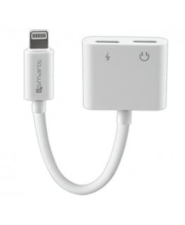 4smarts Audio and Charging Splitter Lightning Смартфон, Планшет Белый USB Авто, Для помещений