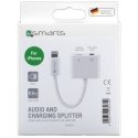 4smarts Audio and Charging Splitter Lightning Nutitelefon, Tahvel Valge USB Automaatne, Hoonesisene